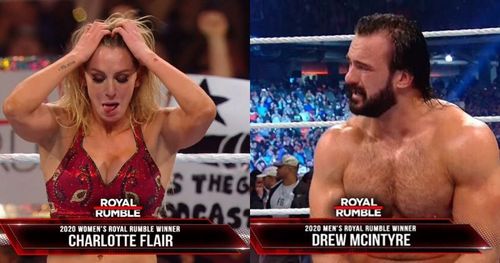 Charlotte Flair and Drew McIntyre.