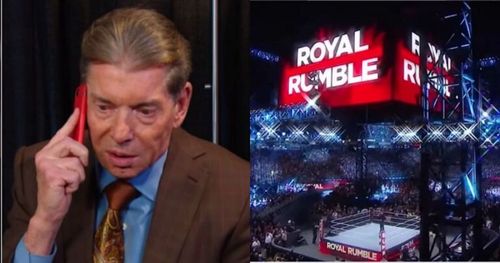 Vince McMahon/ Royal Rumble arena.