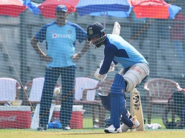 Potential opener and inform batsmen KL Rahul hits the nets in Mumbai