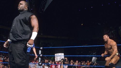 Before he was a break out star from Evolution, Batista stood in D-Von Dudley's corner