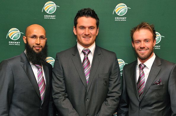 Hashim Amla (left), Graeme Smith (middle), AB de Villiers (right)