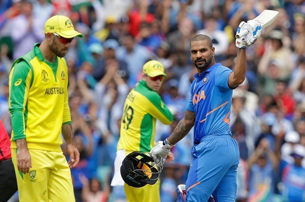 Shikhar Dhawan scored 117 against Australia at The Oval