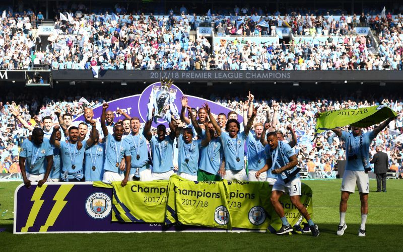 Manchester City won the title with 100 points in 2018