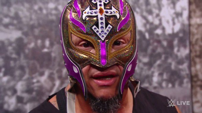 Rey Mysterio lost his mask on Raw