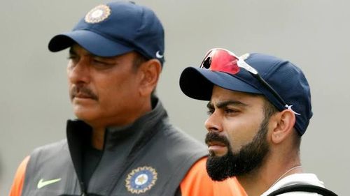 Ravi Shastri (left) and Virat Kohli (right)