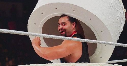 Rusev, inside the cake!