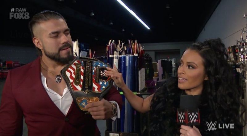 Andrade with Zelina Vega