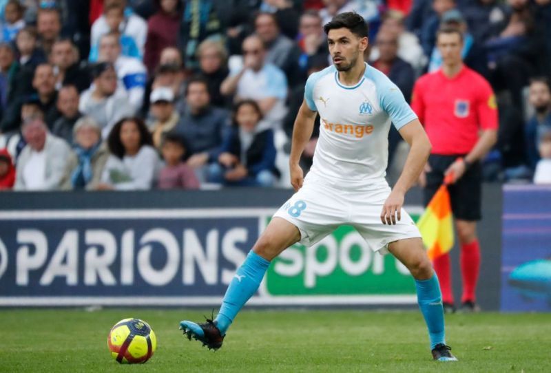 Sanson playing for Marseille in Ligue 1