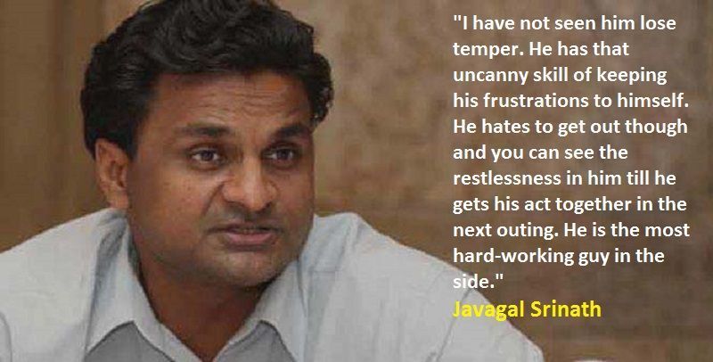 Srinath on Dravid