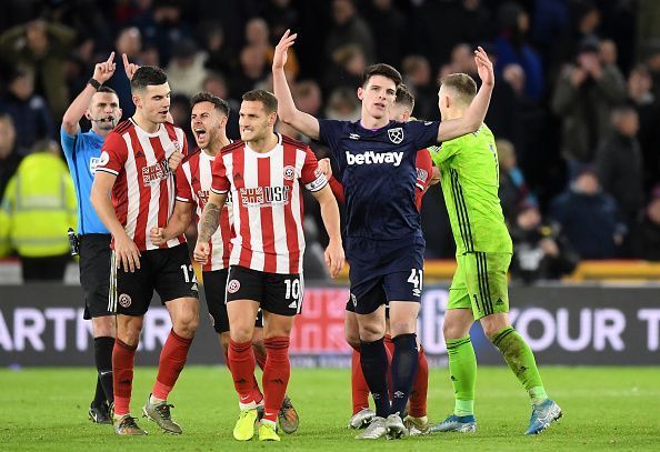 West Ham saw a goal controversially ruled out by VAR, leading to their loss to Sheffield United