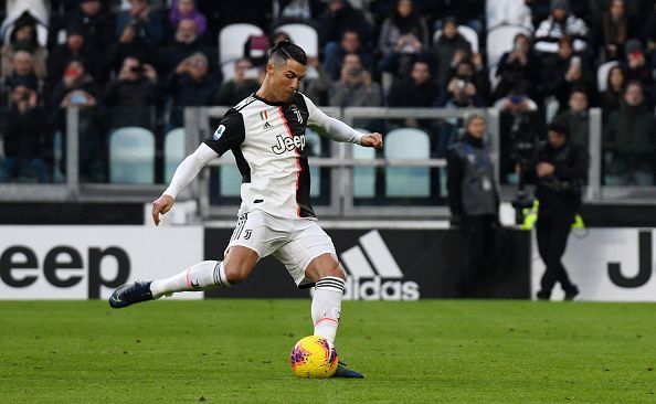Cristiano Ronaldo scored his first Serie A hat-trick on Monday
