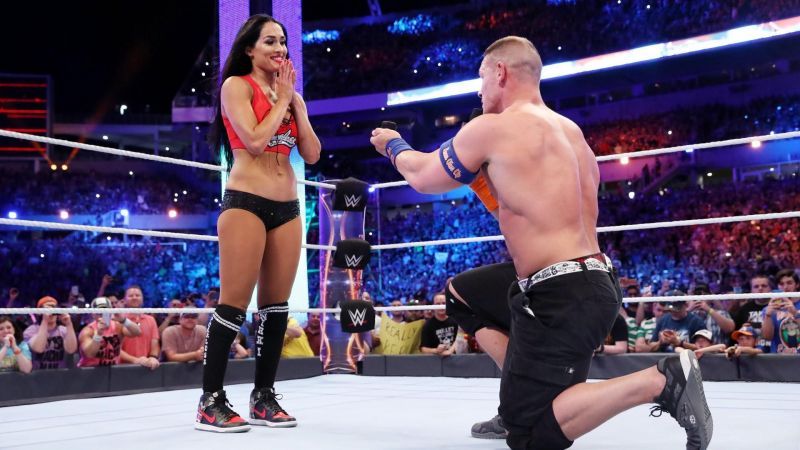 John Cena proposed to Nikki Bella in the middle of the ring at WrestleMania 33
