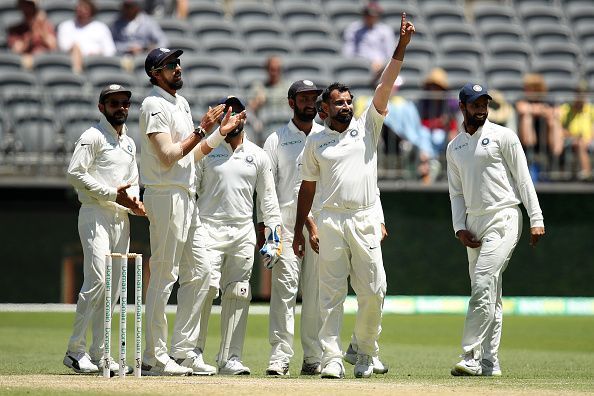 Mohammad Shami&#039;s fiery spell at Perth in 2018 rattled Australia