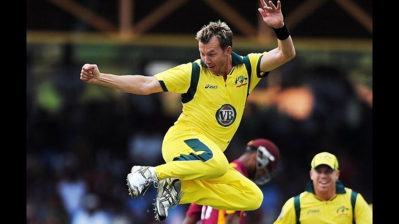 Brett Lee in full flight 