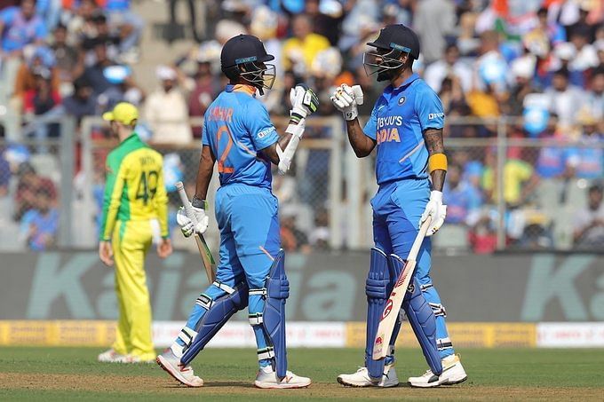 India's cautious start slowed down the scoring rate.