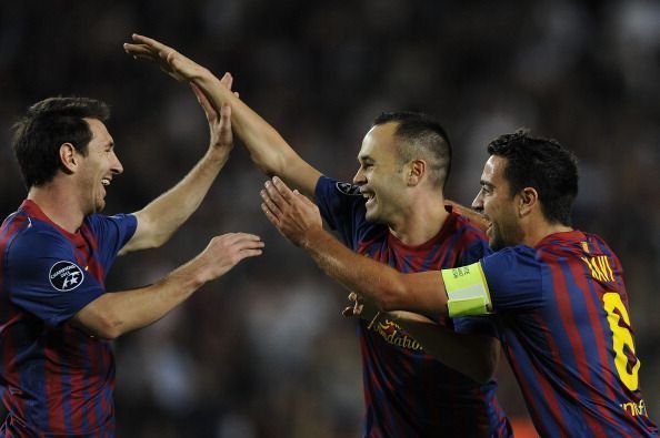 Xavi, Iniesta and Lionel Messi were integral to Pep Guardiola's Barcelona