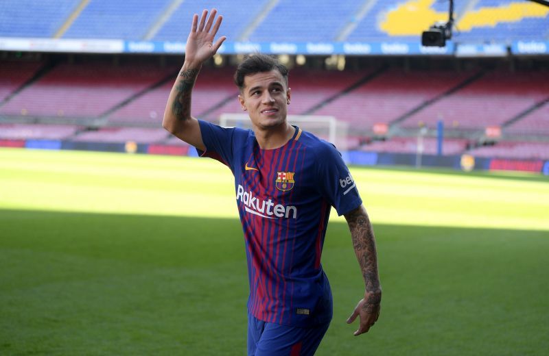 Phillipe Coutinho's unveiling at the Camp Nou