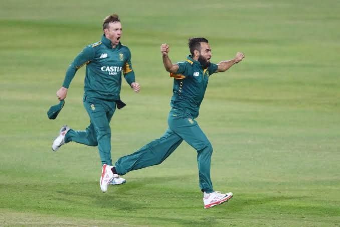 AB de Villiers and Imran Tahir