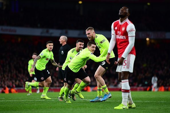 Arsenal were held to a 1-1 draw by Sheffield United