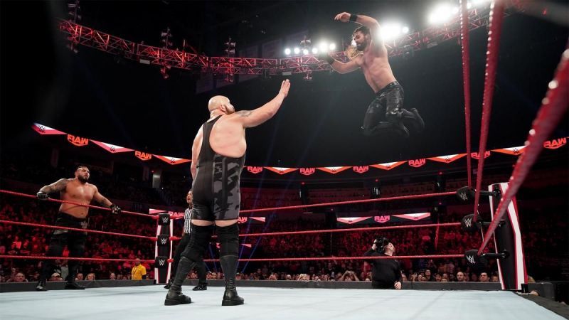 The Big Show stops Seth Rollins in his tracks
