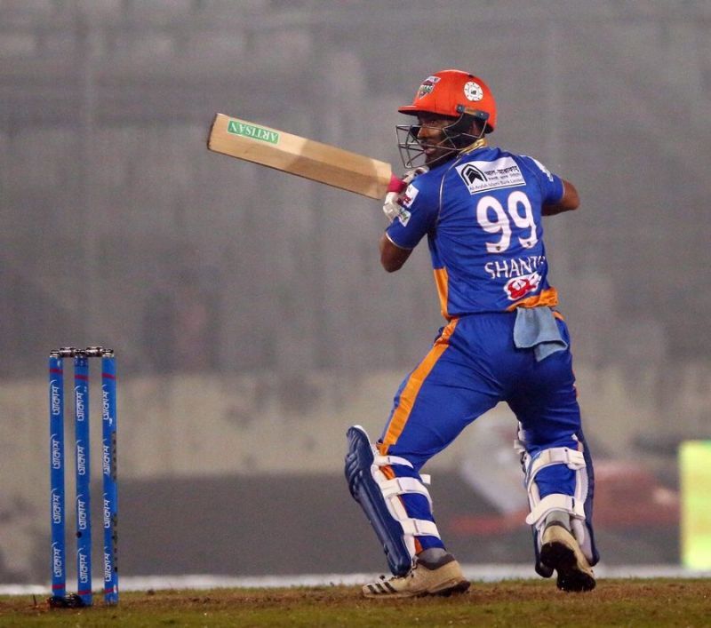 Najmul Hossain Shanto scored an unbeaten century against Dhaka Platoon