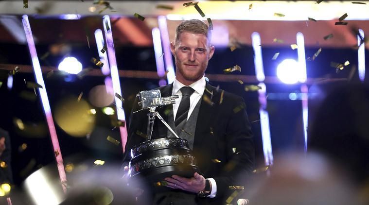 Ben Stokes with the BCC Sports Personality of the Year award