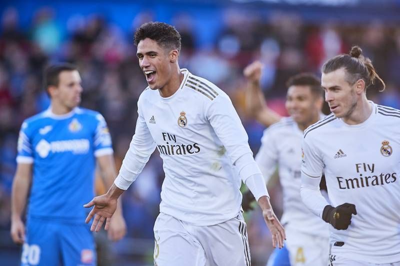 Varane celebrating his goal against Getafe CF