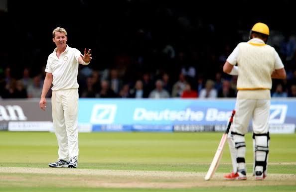 Brett Lee did not just break the stumps, but some hands too!