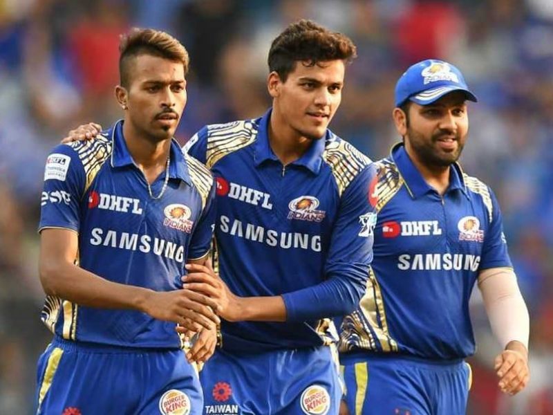 Rahul Chahar (middle) is one of the youngest players in the side