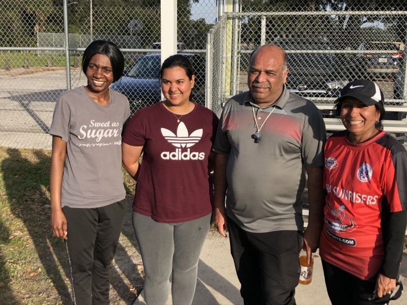 Women Coaches at Camp - from left, Ufuoma Ikoba, Vasudha Prithipaul, Jatin Patel &amp; Jyotsna Patel