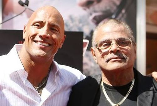 Dwayne "The Rock" Johnson and his father, the late Rocky Johnson