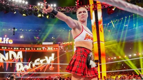 Rousey ain't go nowhere...for now (Pic Source: WWE)