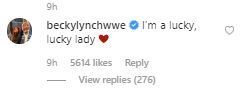 Becky's response to Rollins' post