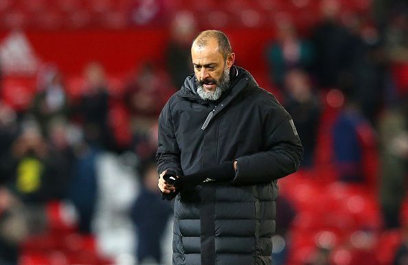 Nuno Espirito has lost to Manchester United after five matches
