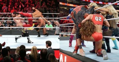 Men's and Women's Royal Rumble matches from 2019.