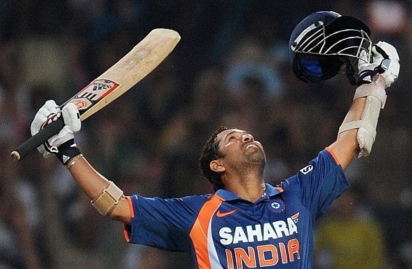 Sachin, after completing the first double century in ODI history