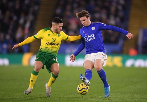 Norwich City take on Leicester City in the Premier League