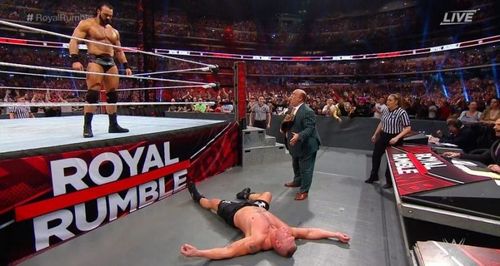 Drew McIntyre also eliminated Brock Lesnar from the men's Royal Rumble