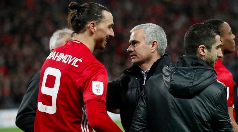 Zlatan Ibrahimovic and Jose Mourinho at Manchester United