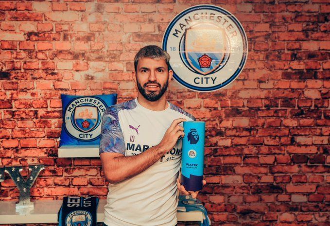 Aguero win his first Player of the month award this season