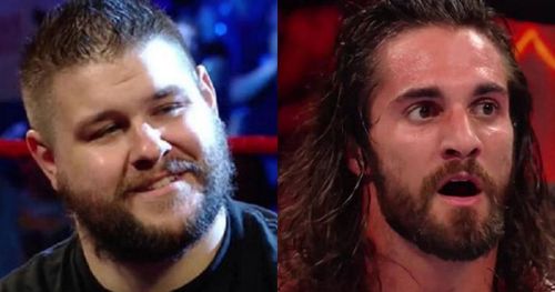 Kevin Owens and Seth Rollins.