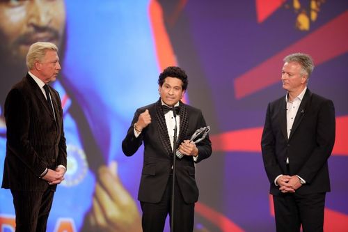 Sachin Tendulkar gave an emotional speech after winning the Laureus Sporting Moment award