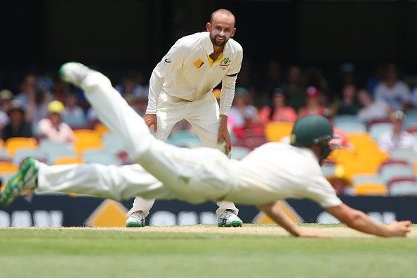 Marnus Labuschagne took a brilliant catch at short leg