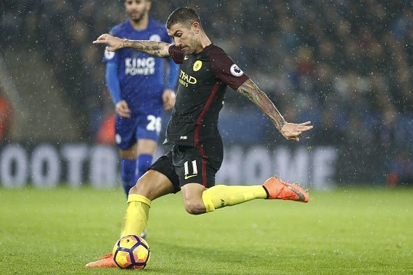  Aleksandar Kolarov placed his free-kick perfectly into the far corner