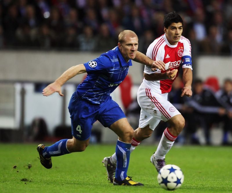 Suarez&#039;s first and only goal in the Champions League with Ajax came in 2010