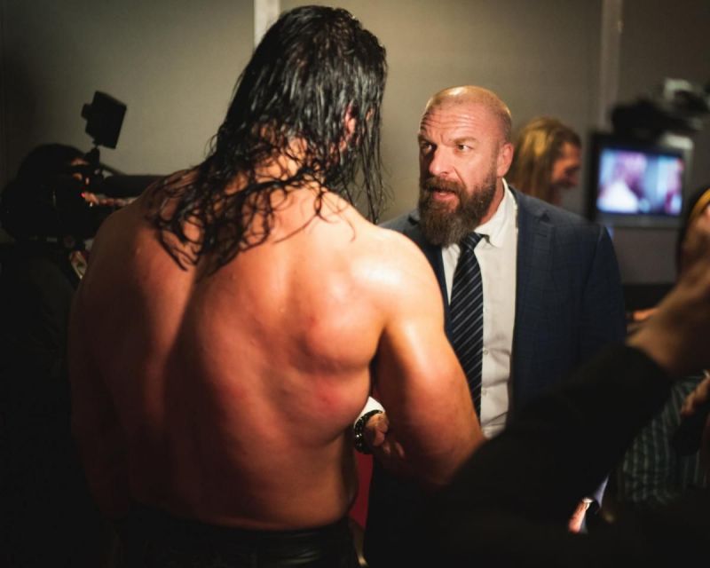 Triple H congratulating McIntyre!