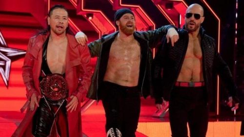 Cesaro, Shinsuke Nakamura and Sami Zayn