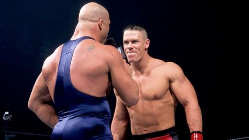 John Cena's main roster debut against Kurt Angle