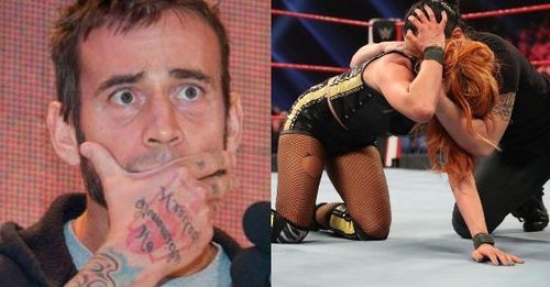 Punk reacts to Baszler biting Lynch