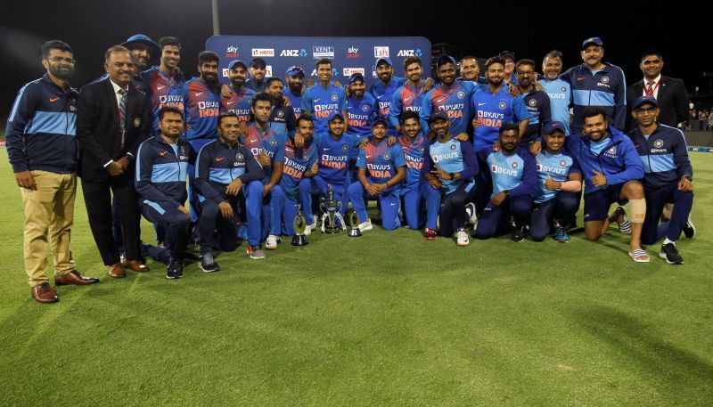 India celebrate another series win